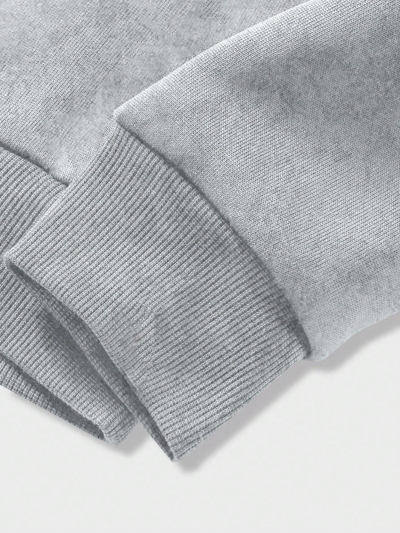 Manfinity Dauomo Men'S plus Size Simple Printed Hoodie and Sweatpants 2-Piece Set