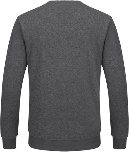 Men'S Fleece Sweatshirts Warm Sherpa Lined Heavy Thicken Underwear Winter Crewneck Pullover Tops Shirts