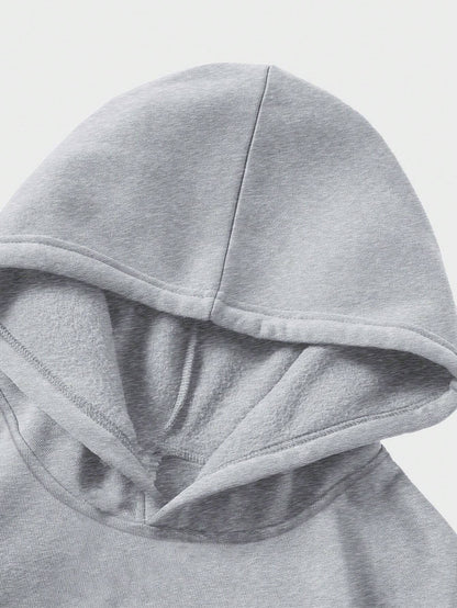 Manfinity Dauomo Men'S plus Size Simple Printed Hoodie and Sweatpants 2-Piece Set