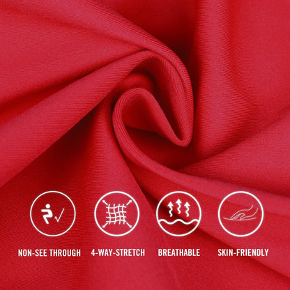 Women'S 8" Biker Shorts Compression High Waist Spandex Yoga Shorts 4 Pockets Workout Athletic Running Gym Shorts Rose Red Size XL