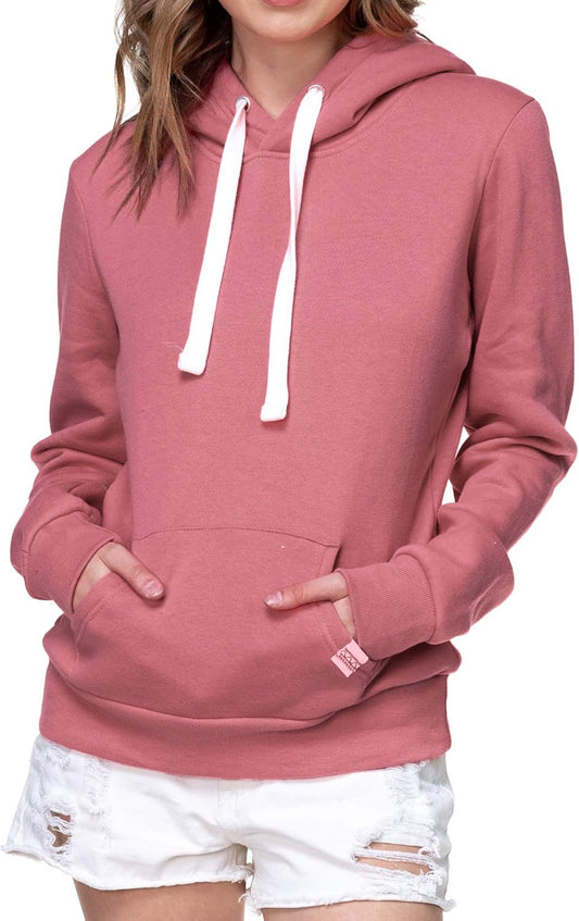Womens Active Long Sleeve Fleece Lined Fashion Hoodie Pullover with plus Size