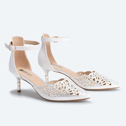 Women'S IN2 Candice Wedding Rhinestones Sequins Low Kitten Heels Pumps Dress Evening Shoes for Women Bridal Bride