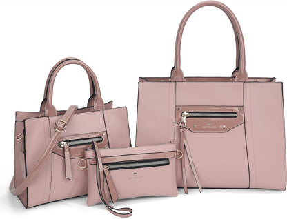 Tote Bag for Women Fashion Purses and Handbags Satchels Wallets Set 3Pcs for Work Travel