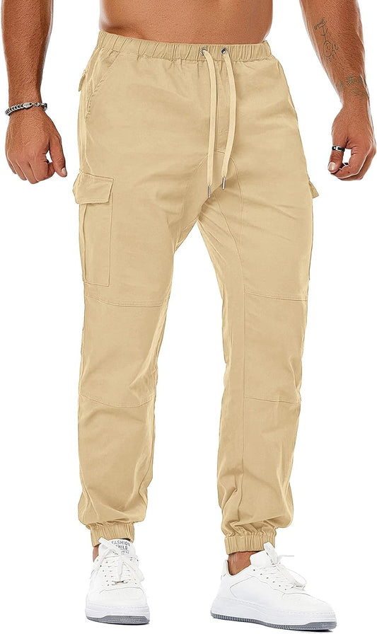 Men'S Casual Cargo Pants Joggers Sports Pants Trousers Long Pants with Pockets